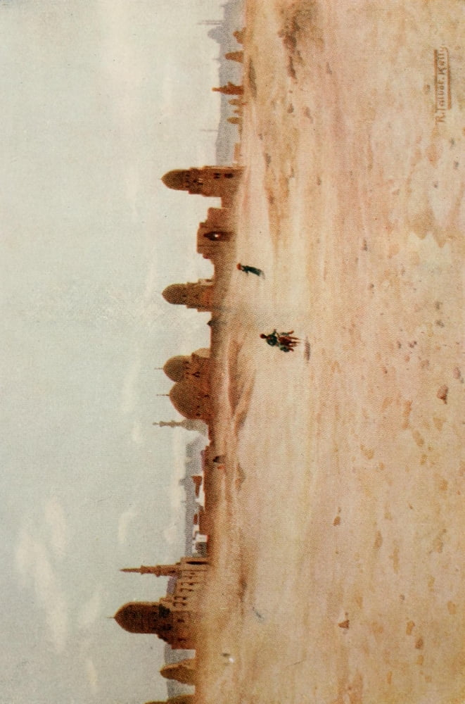 Egypt 1903 A dusty day at the Tombs of the Khalifs Canvas Art - Robert Talbot Kelly (18 x 24)