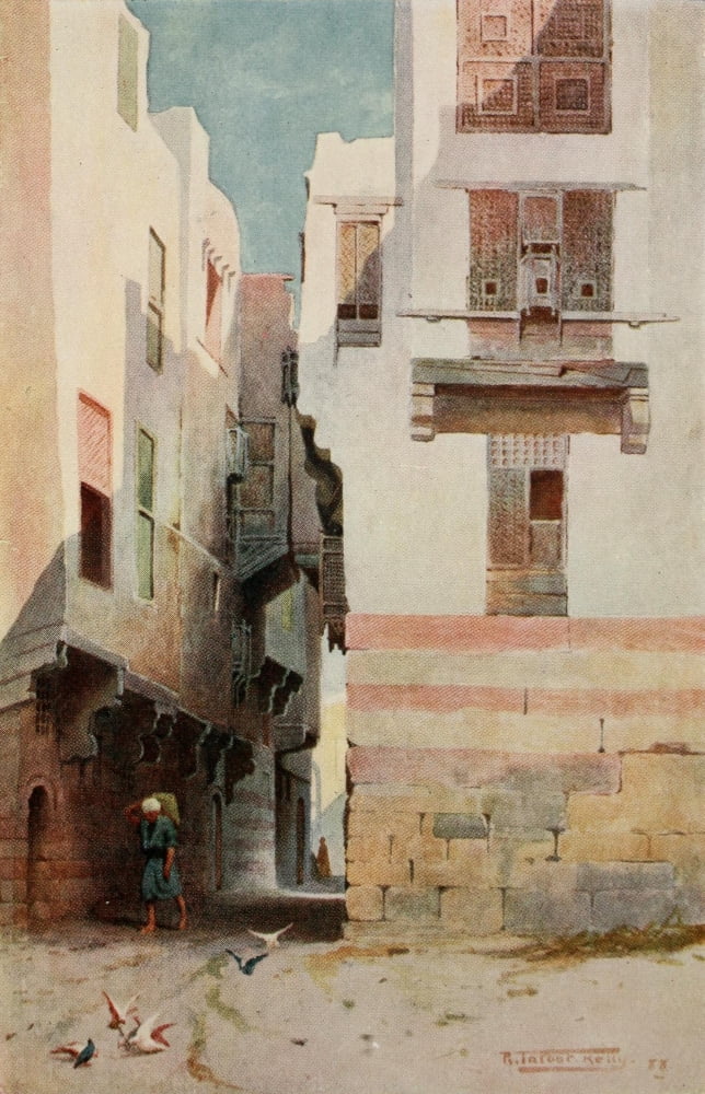 Egypt 1903 A street in Bulak Canvas Art - Robert Talbot Kelly (24 x 36)