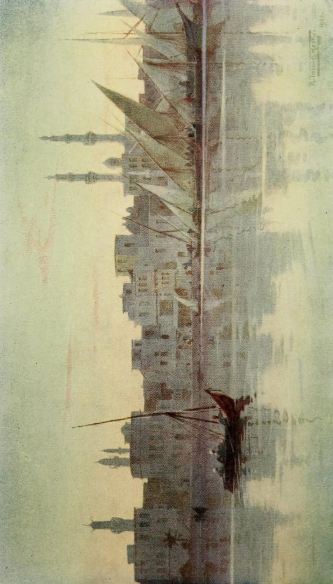 Egypt 1903 Early morning at Damietta Canvas Art - Robert Talbot Kelly (24 x 36)