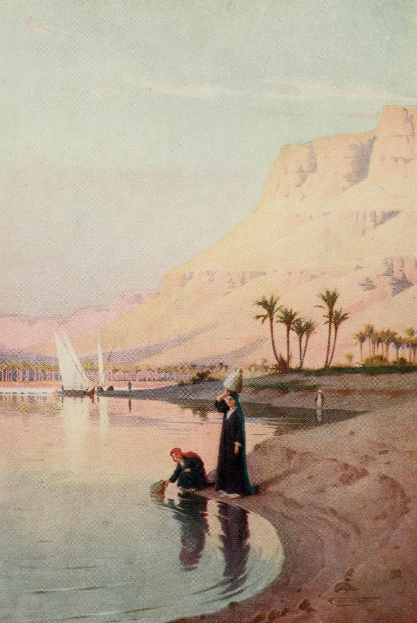Egypt 1903 Gibel Kasr-El-Saad Canvas Art - Robert Talbot Kelly (24 x 36)