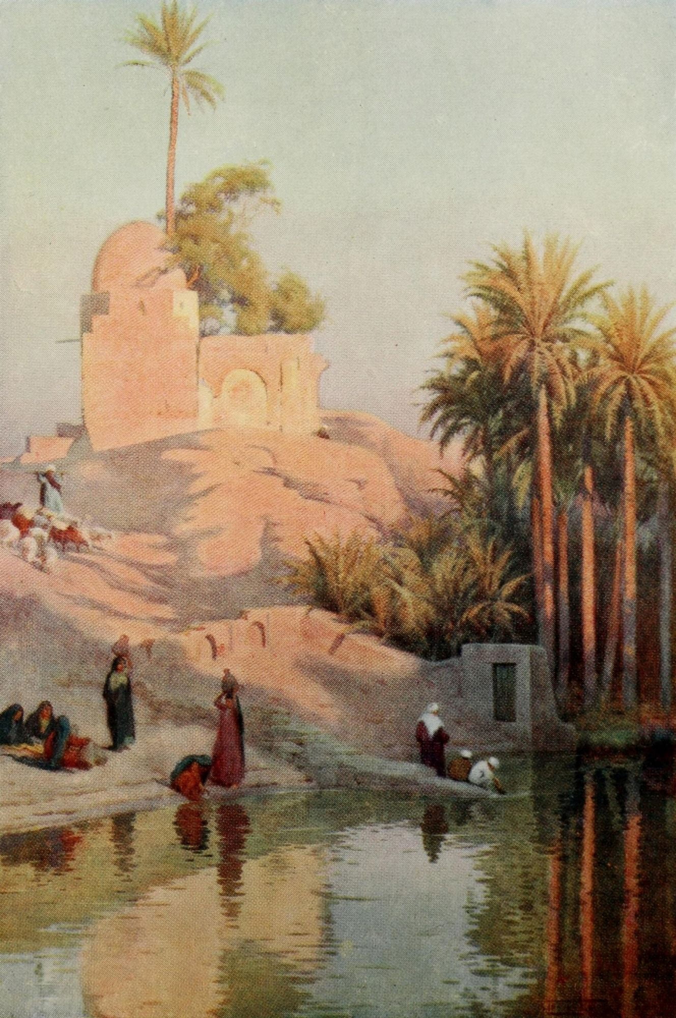 Egypt 1903 In the oasis of Fayum Canvas Art - Robert Talbot Kelly (18 x 24)