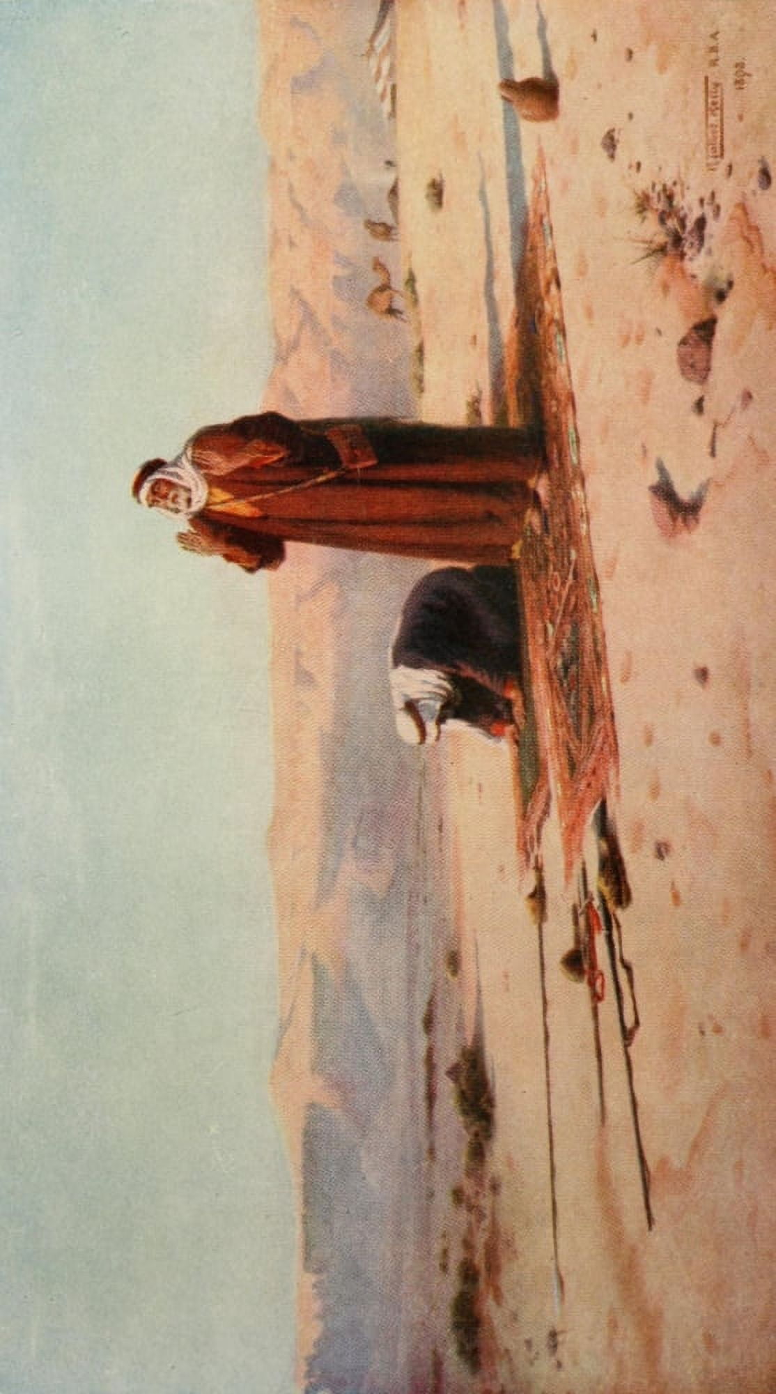 Egypt 1903 Prayer in the desert Canvas Art - Robert Talbot Kelly (24 x 36)