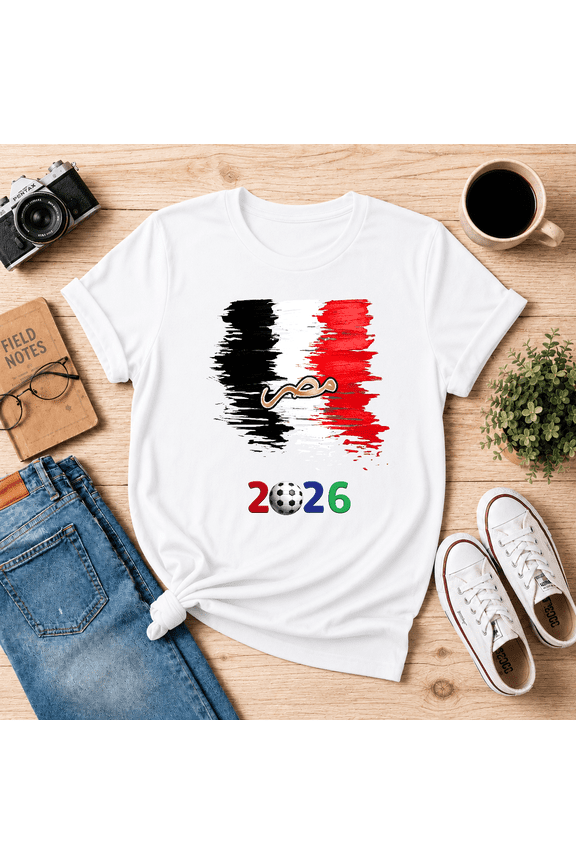 Egypt 2026 Soccer Fan Arabic Calligraphy Pharaohs Football Unisex T-Shirt V25746, S-5XL