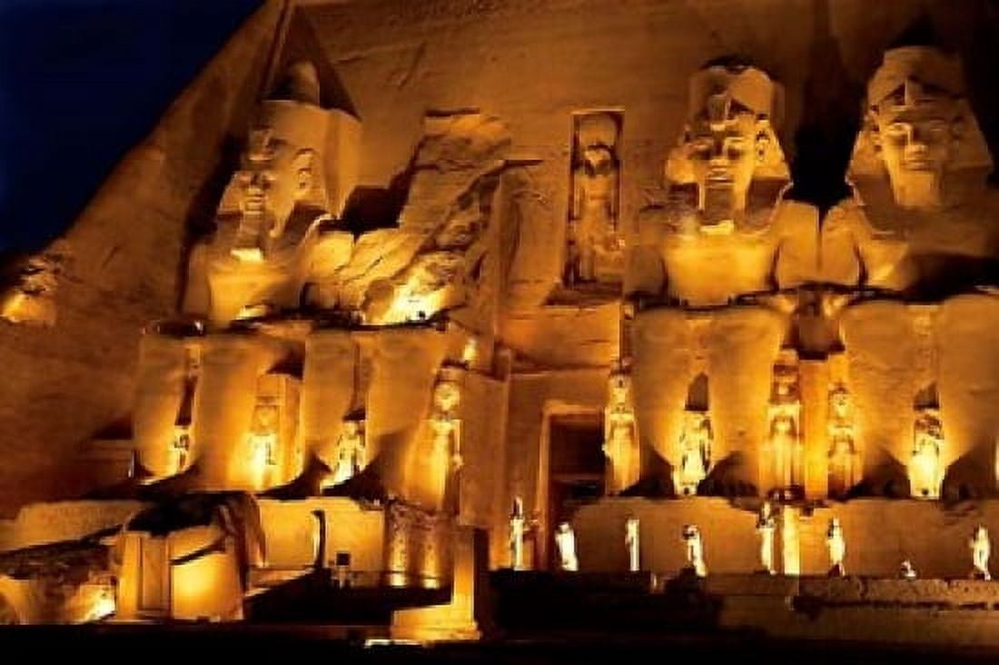 Egypt Abu Simbel Greater Temple of Ramses II Columns Canvas Art - Miva Stock  DanitaDelimont (24 x 15)