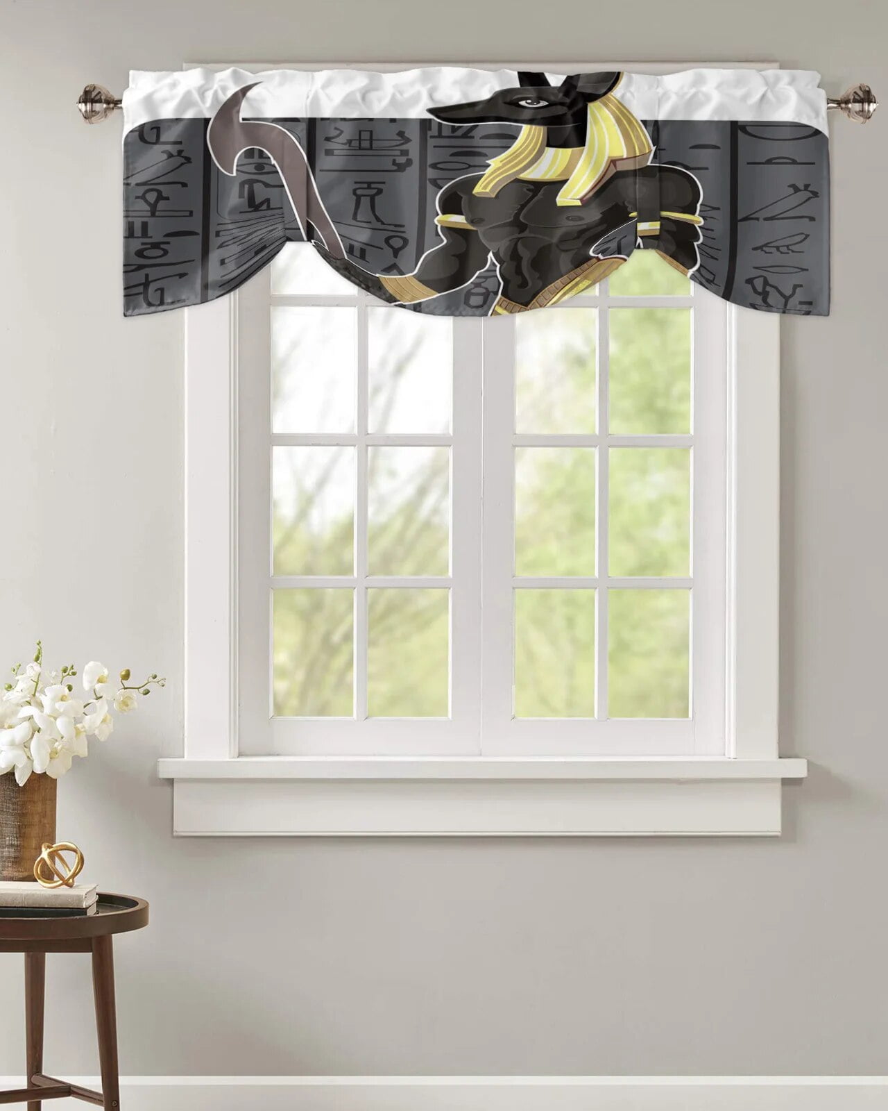 Egypt Africa Art Ancient Window Curtain Kitchen Coffee TieUp