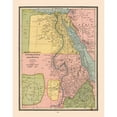 thumbnail image 1 of Historic Map - Egypt Arabia Abyssinia Upper Nubia - Cram 1888 - 23 x 29.38 - Vintage Wall Art, 1 of 5