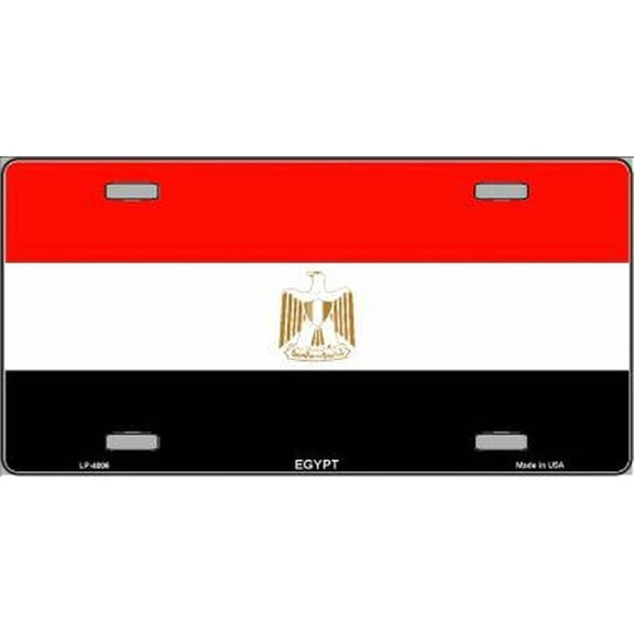 Egypt / Egyptian Flag Metal Novelty License Plate Auto Tag