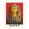 thumbnail image 1 of Egypt - Egyptian Pharaoh Tutankhamun (King Tut) - Vintage Travel Poster c.1970s - Fine Art Matte Paper Print (Unframed) 20x26in, 1 of 4