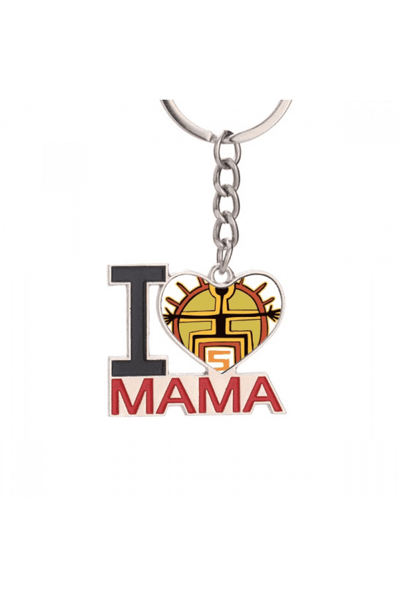 Egypt Figure Sun Totem  Keychain Metal Keyring Holder Love MAMA Mother