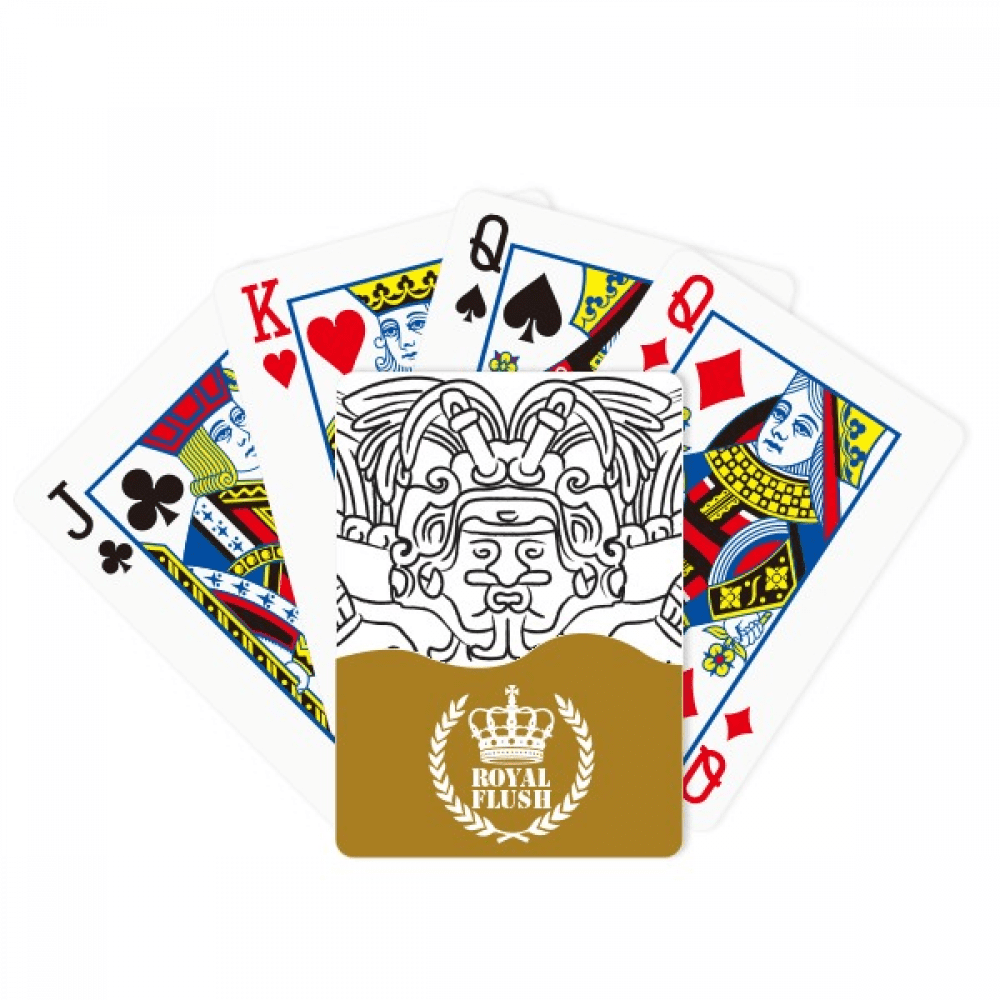 Egypt Figure Wings Fresco Asymmetric Royal Flush Poker Playing Card Game