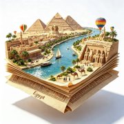 Egypt Fridge Magnets Metal Alloy Material The Great Pyramid of Giza Souvenirs Nile Valley of the Kings Fridge Stickers Gifts