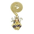 thumbnail image 1 of Egypt God of Death Anubis Pendant 3mm 18", 20", 24" Cuban Chain Necklace, 1 of 4