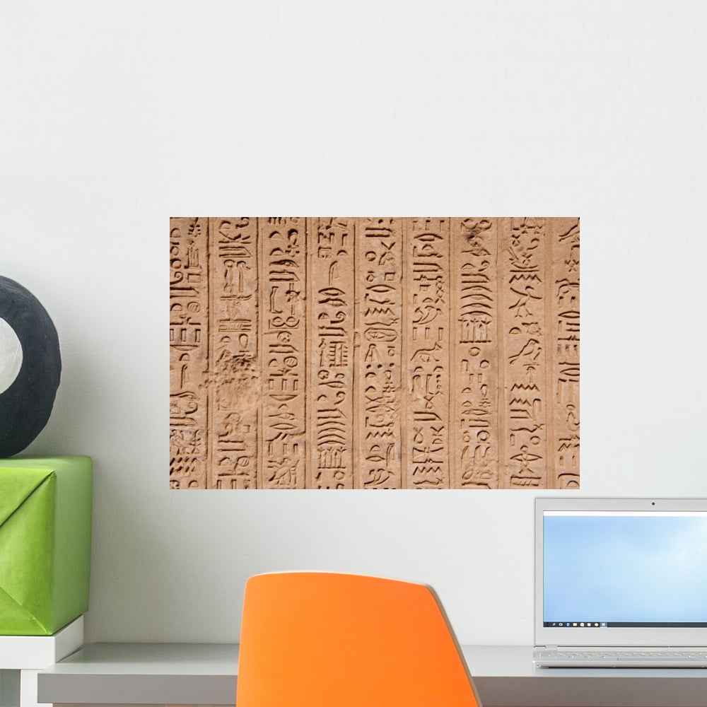 Egypt Hieroglyphs from Luxor Wall Mural by Wallmonkeys Peel and Stick ...