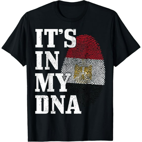 Egypt It's In My DNA Flag Pride Roots African Egyptian T-ShirtMen and women, White Black T-shirt, size: Extra large S-531XL