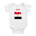 thumbnail image 1 of Egypt Map Flag Baby Jumpsuits (White, 0-3 Months), 1 of 5