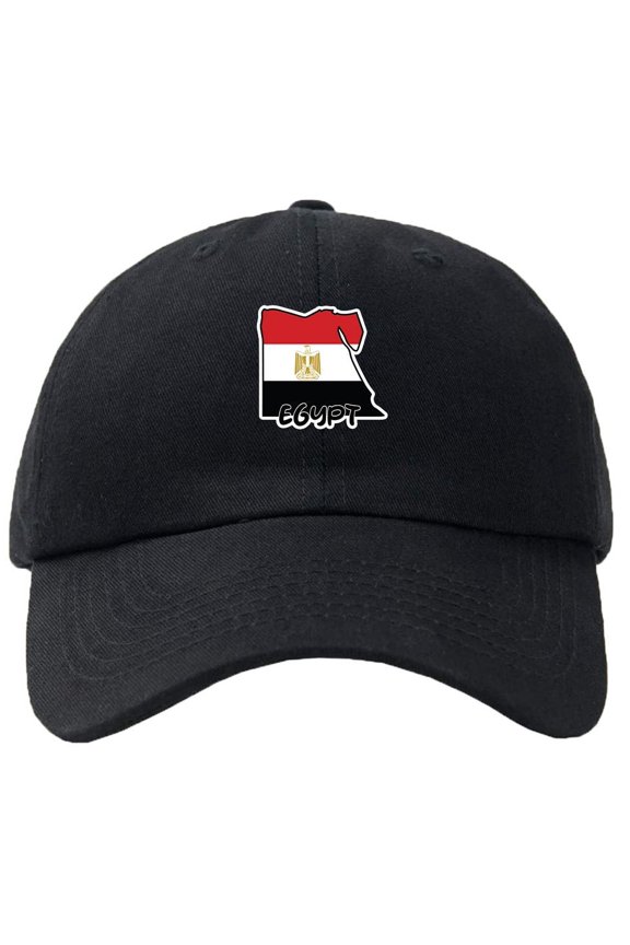 Egypt Map Flag Baseball Cap Hat Hook & Loop Closure - Personalize it!
