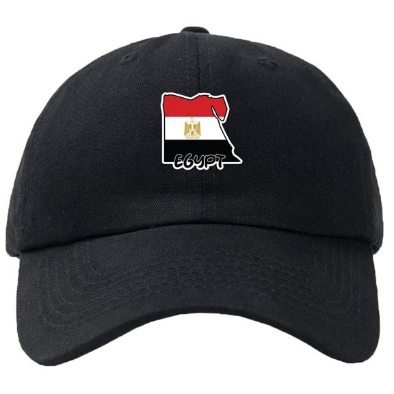 Egypt Map Flag Baseball Cap Hat Hook & Loop Closure - Personalize it!