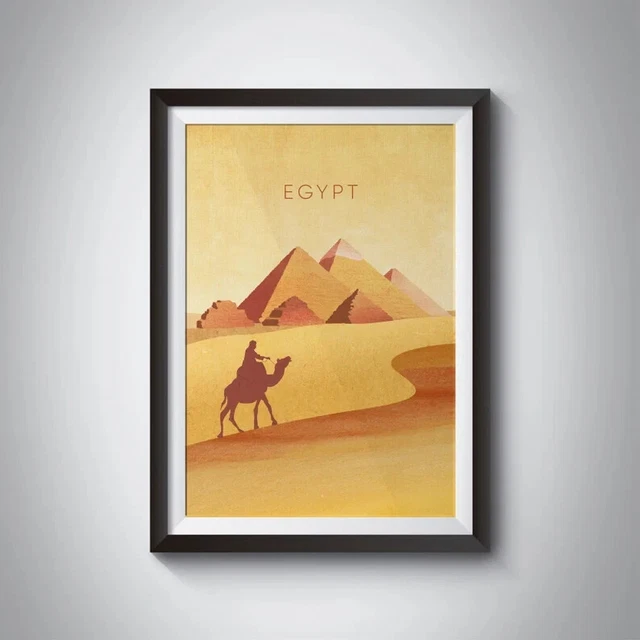 Affiche murale deco, voyage, Louxor, Egypte, Afrique, temple égyptien, unesco, cadeau, poster, impression, 21x29,7cm (A4) - Décoration