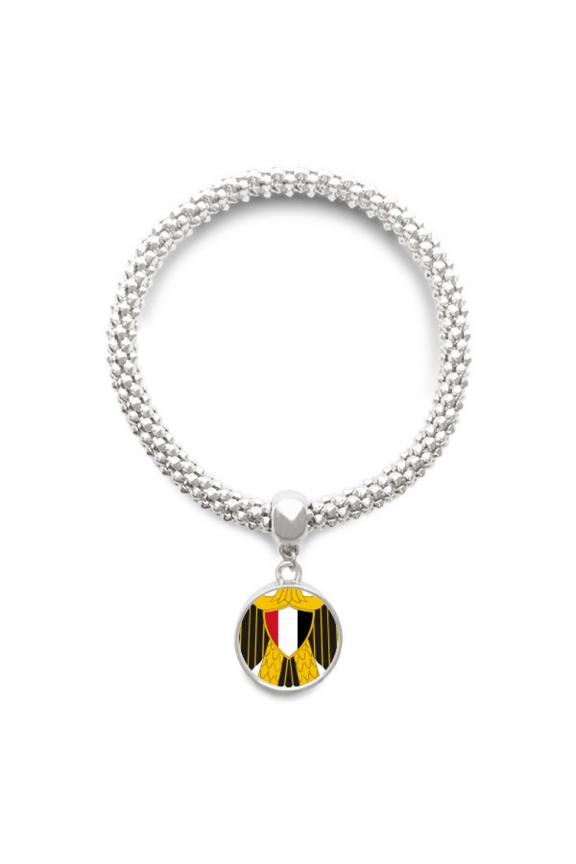 Egypt National Emblem Country Sliver Bracelet Pendant Jewelry Chain Adjustable Bangle