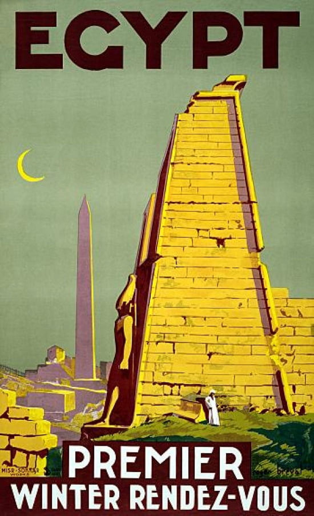 Egypt Pemier Winter RendezVous Vintage Travel Canvas Art - (36 x 54)