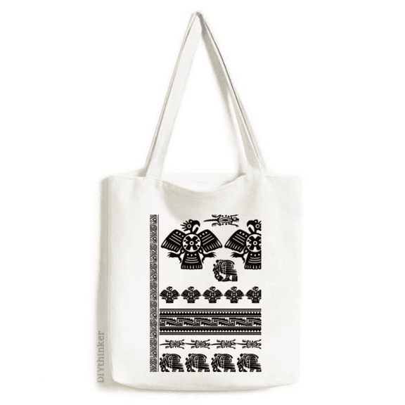 Egypt Pharaoh Pattern Art Outline Tote Canvas Bag Shopping Satchel Casual Handbag