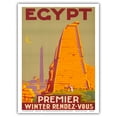 thumbnail image 1 of Egypt - Premier Winter Rendez-Vous (Rendezvous) - Karnak Temple - Vintage Travel Poster by Roger Bréval c.1930s - Master Art Print (Unframed) 9in x 12in, 1 of 4