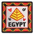 thumbnail image 1 of Egypt Pyramid Passport Travel Applique Multi-Color Embroidered Hook & Loop Patch - 2.0 Inch Mini, 1 of 5