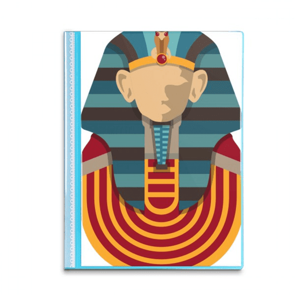 Egypt Red Yellow Blue Pharaoh Book Sheet Protectors Portfolio Binder Folder