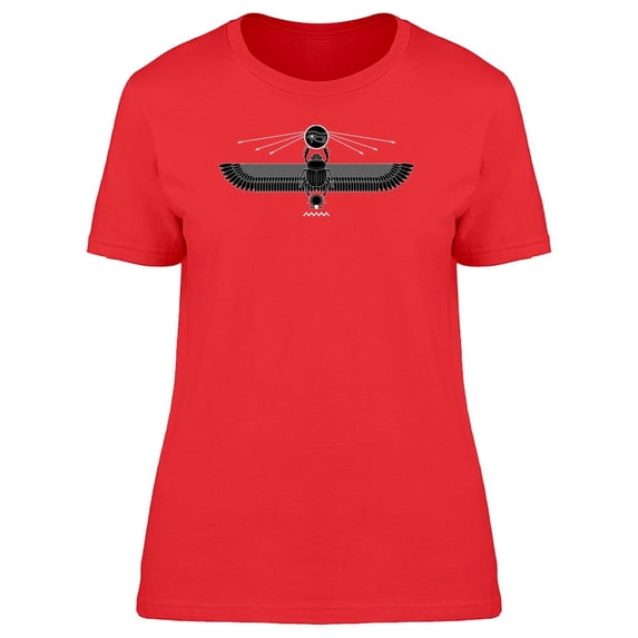 Egypt Sacred Scarab B&W T-Shirt Women -Image by Shutterstock, Female XX-Large