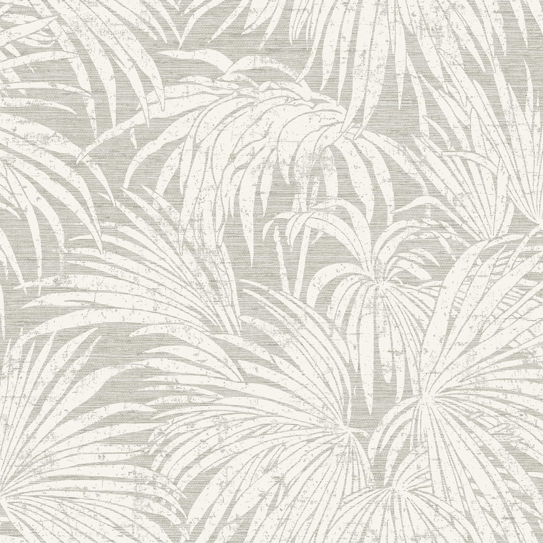 Neutral Grey Cassava Palm Vinyl Peel & Stick Wallpaper