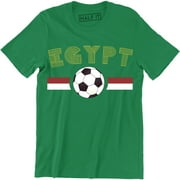 Egypt Soccer Ball Game Sports Egyptian Football Team Fan Mens Tee Shirt