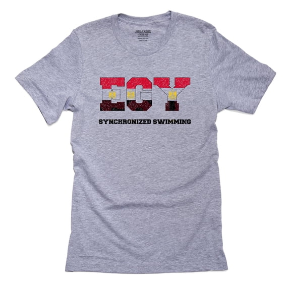 Egypt Synchronized Swimming - Olympic Games - Rio - Flag Men's Grey T-Shirt