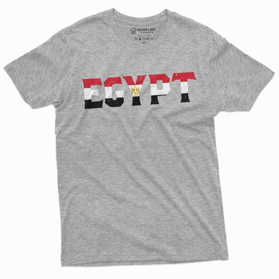 Egypt T-Shirt Country T-Shirt Arab Republic Of Egypt Tee Shirt Mens Womens Unisex Tshirt (Small Grey)