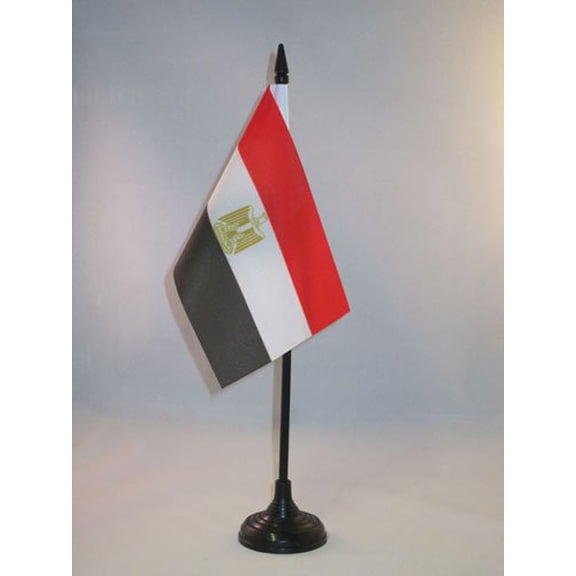 Egypt Table Flag 4'' x 6'' plastic stick and base