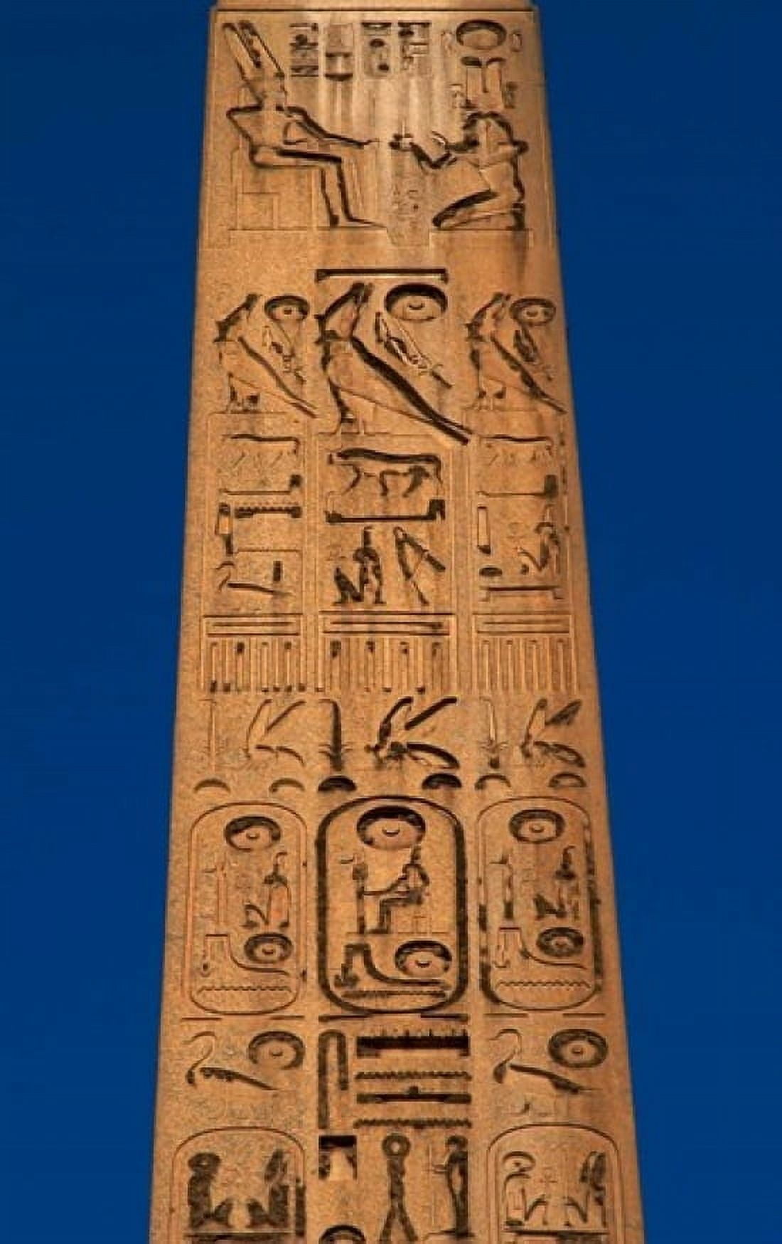 Egypt Temple of Luxor Hieroglyphics Obelisk of Ramesses II Canvas Art - Prisma Archivo DanitaDelimont (23 x 37)