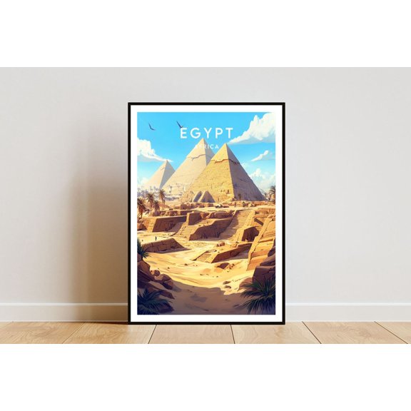 Egypt Travel Africa Cairo Poster, Travel Inspired Home, Office And Gallery Wall Decor