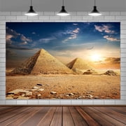 Egypt Travel Party Backdrop 7X5Ft Egyptian Pyramids Photography Background Adventure Party Event Decoration
