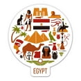 thumbnail image 1 of Egypt Travel Pyramids Encient Gods Culture - 3" Vinyl Sticker - For Car Laptop Water Bottle Phone - Waterproof Decal, 1 of 1
