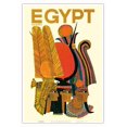 thumbnail image 1 of Egypt - United Arab Republic (UAR) - Egyptian Pharaohs - Vintage Travel Poster by David Klein c.1960s - Master Art Print (Unframed) 13in x 19in, 1 of 4