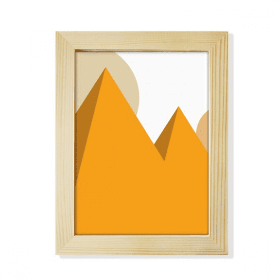 Egypt Yellow Sphinx Pyrads Sun Desktop Adorn Photo Frame Display Art Painting Wooden