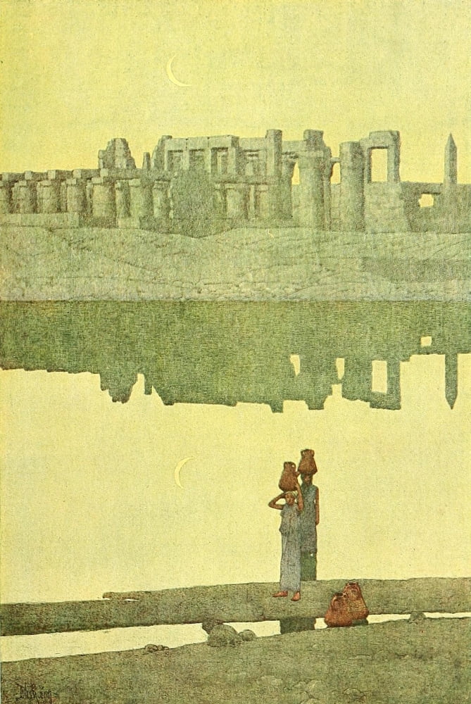 Egypt and its Monuments 1908 Karnak Canvas Art - Jules Guerin (18 x 24)
