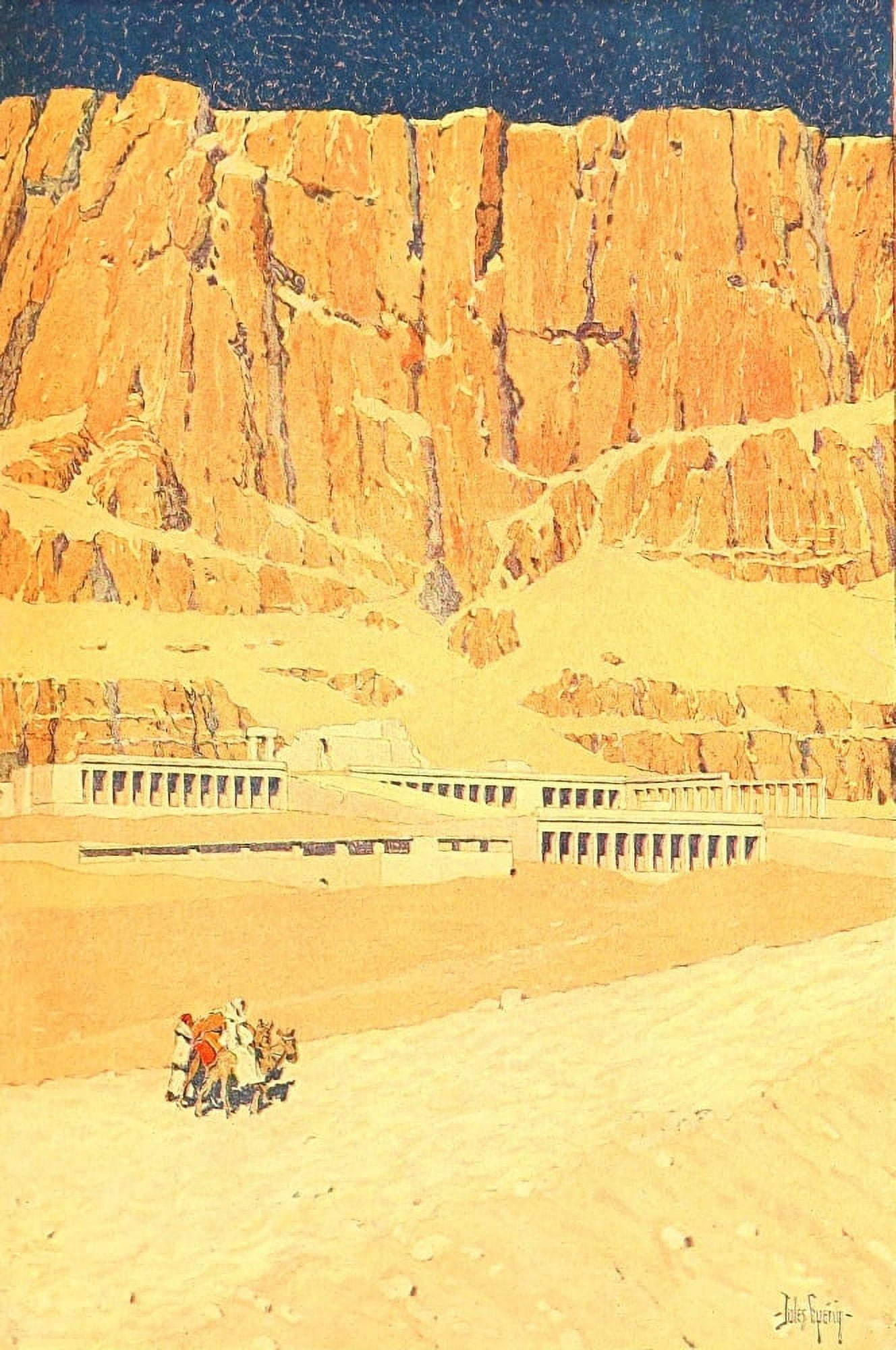 Egypt and its Monuments 1908 Temple at Deir-El-Bahari Canvas Art - Jules Guerin (18 x 24)