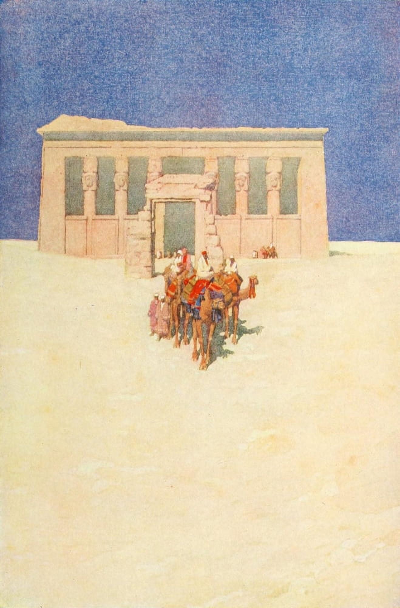 Egypt and its Monuments 1908 The Temple of Hathor Denderah Canvas Art - Jules Guerin (24 x 36)