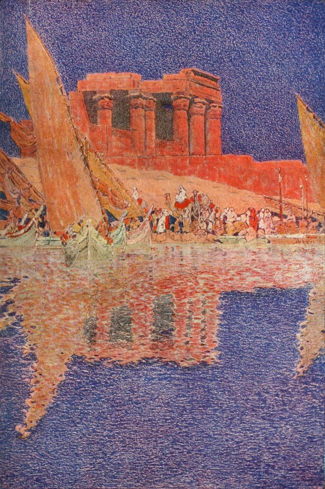 Egypt and its Monuments 1908 The Temple of Kom-Ombo Canvas Art - Jules Guerin (24 x 36)