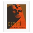 thumbnail image 1 of Egypt for Winter Sunshine - Great Sphinx - Vintage Travel Poster c.1937 - Fine Art Rolled Canvas Print 11in x 14in, 1 of 4
