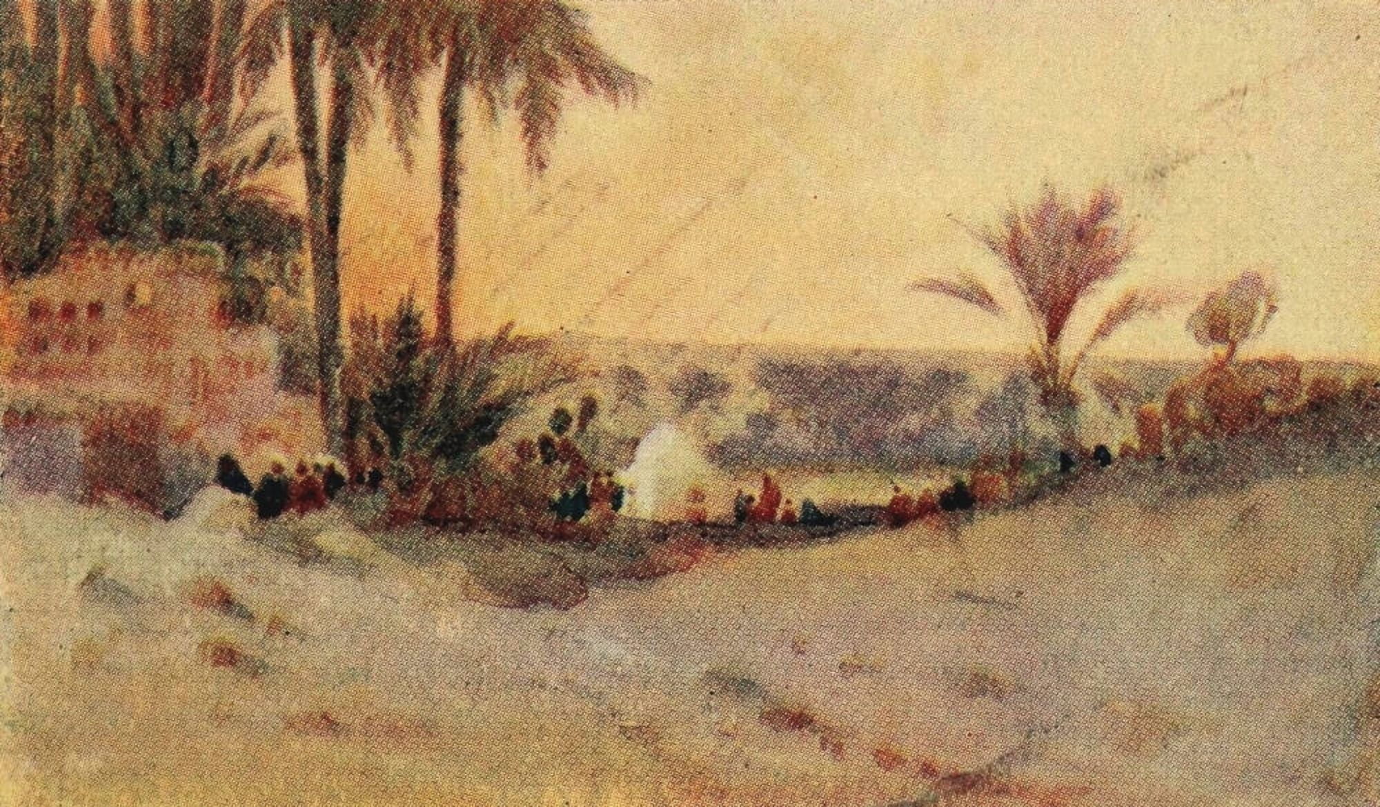 Egypt & how to see it 1907 Arab village near Esneh Canvas Art - Augustus Osborne Lamplough (24 x 36)