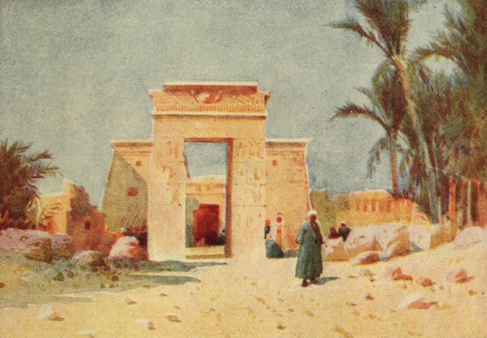 Egypt & how to see it 1907 Archway at Euergetes Karnak Canvas Art - Augustus Osborne Lamplough (24 x 36)