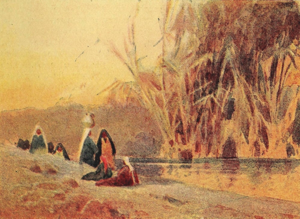 Egypt & how to see it 1907 On the banks of the Sweetwater canal Canvas Art - Augustus Osborne Lamplough (18 x 24)