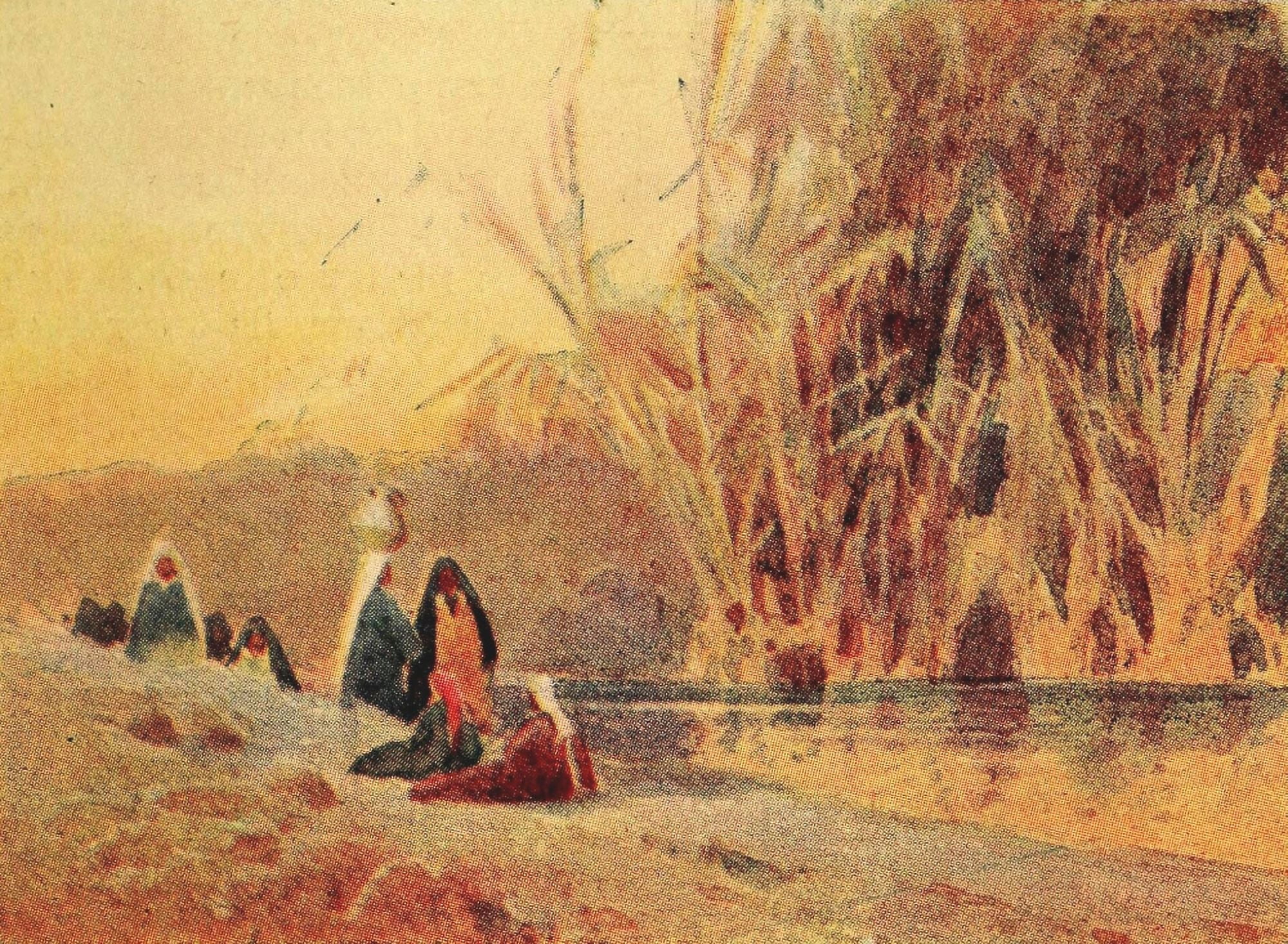 Egypt & how to see it 1907 On the banks of the Sweetwater canal Canvas Art - Augustus Osborne Lamplough (24 x 36)