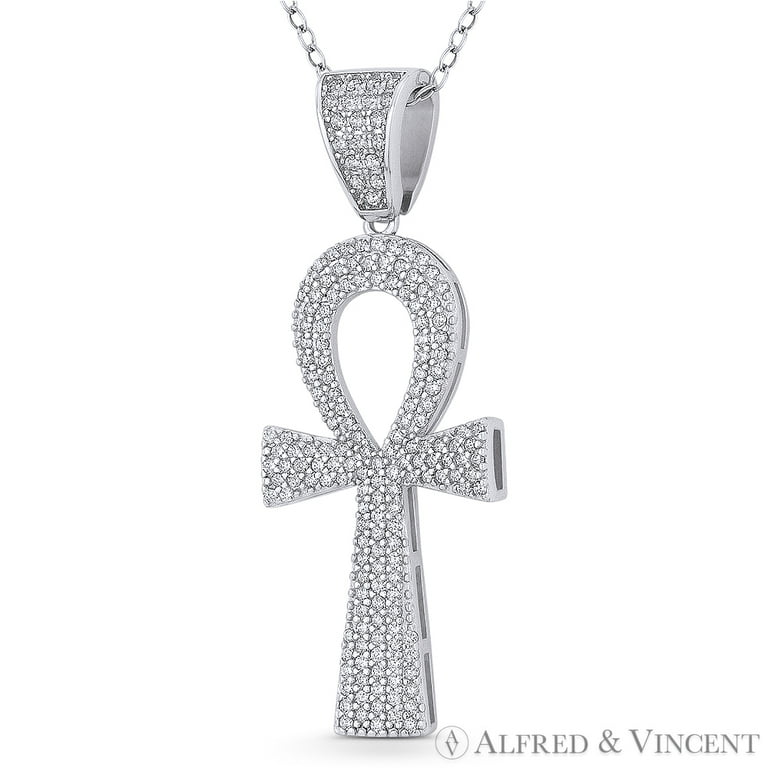 Ankh sterling shop silver pendant